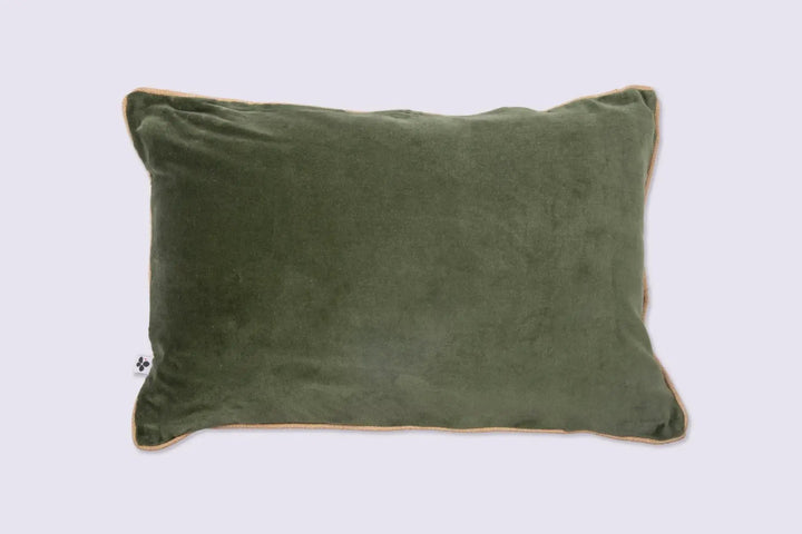 Coussin déhoussable Velours de coton CÉSAR Thym by L'effet papillon