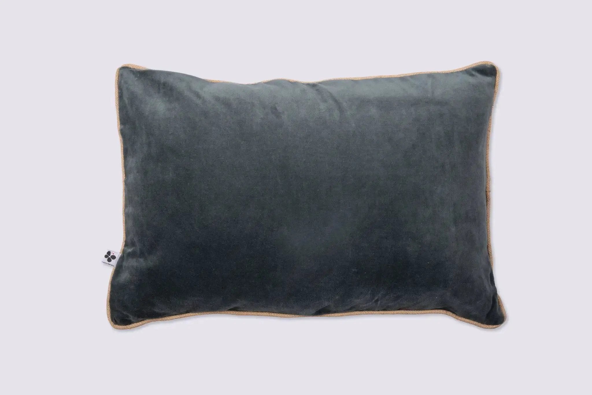 Coussin déhoussable Velours de coton CÉSAR Ardoise by L'effet papillon