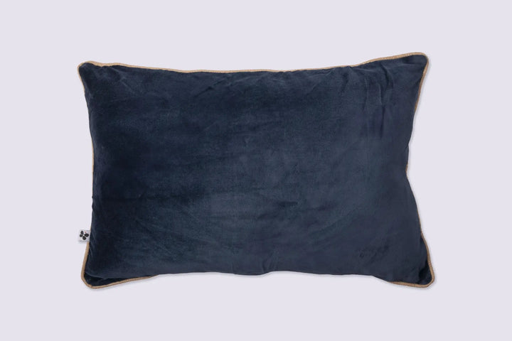 Coussin déhoussable 40 x 60 cm Velours de coton CÉSAR Minuit by L'effet papillon