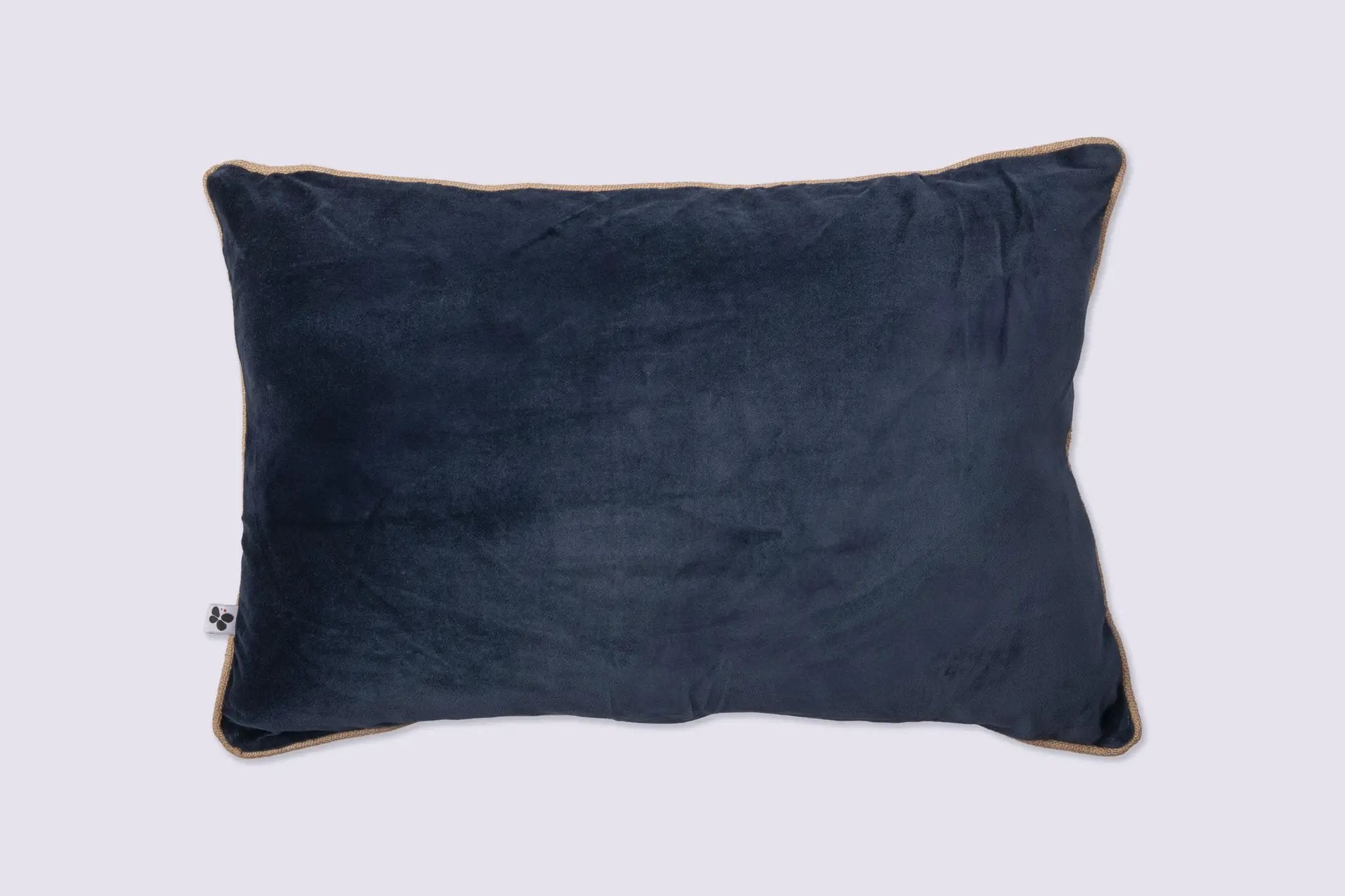 Coussin déhoussable 40 x 60 cm Velours de coton CÉSAR Minuit by L'effet papillon