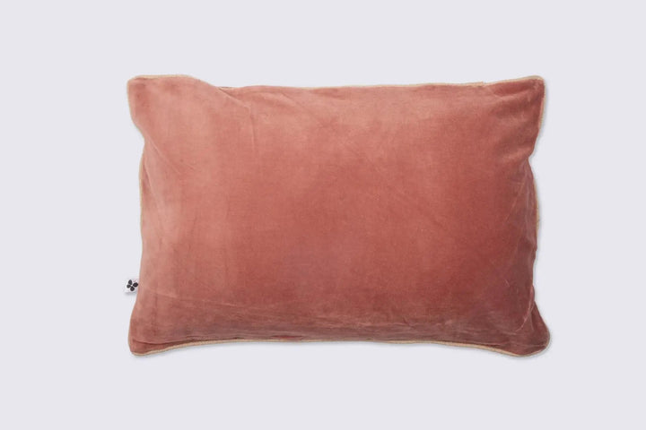 Coussin déhoussable Velours de coton CÉSAR Terracotta by L'effet papillon