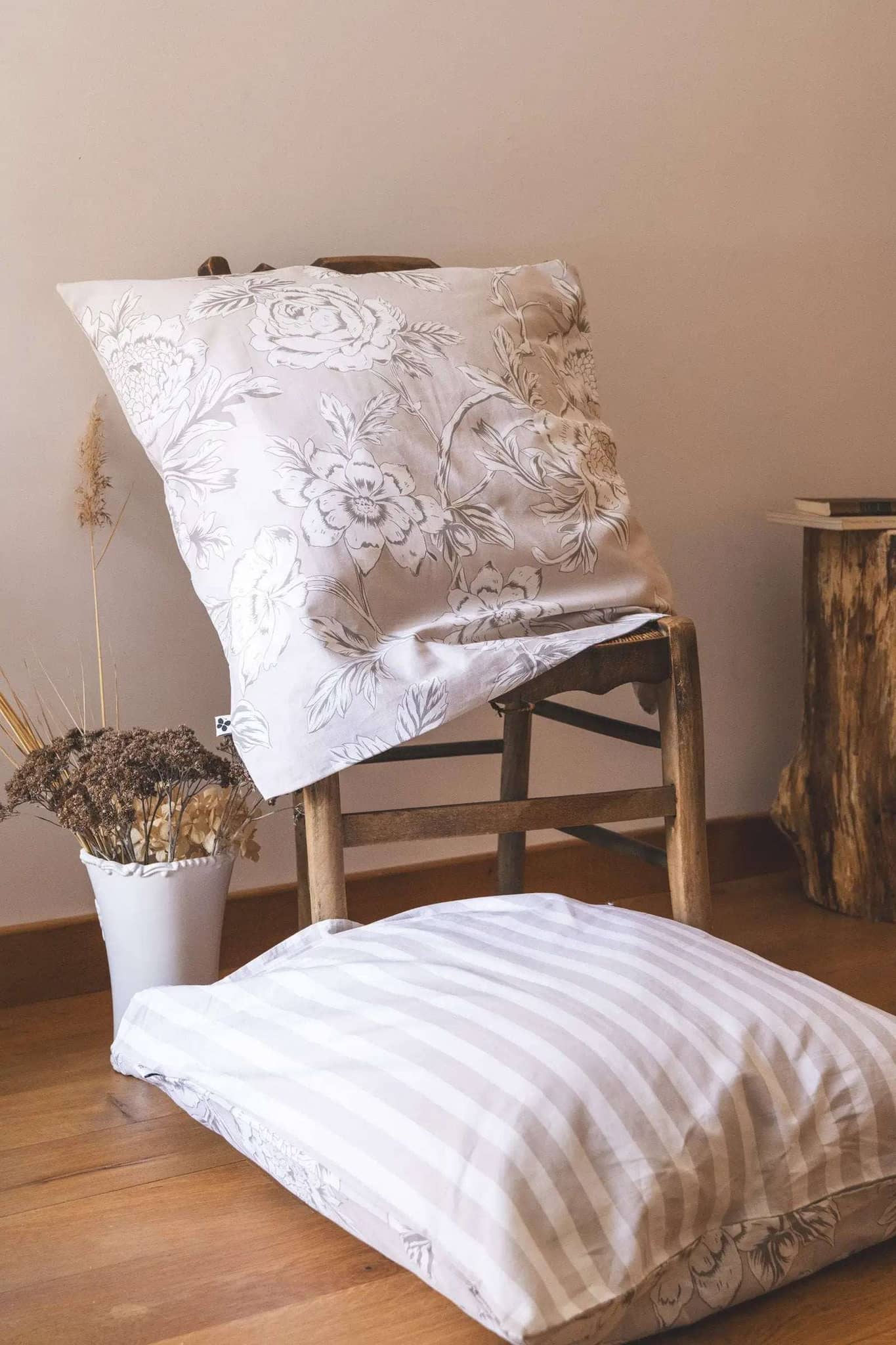 Taie d'oreiller 63 x 63 cm Coton imprimé NORA by L'effet papillon