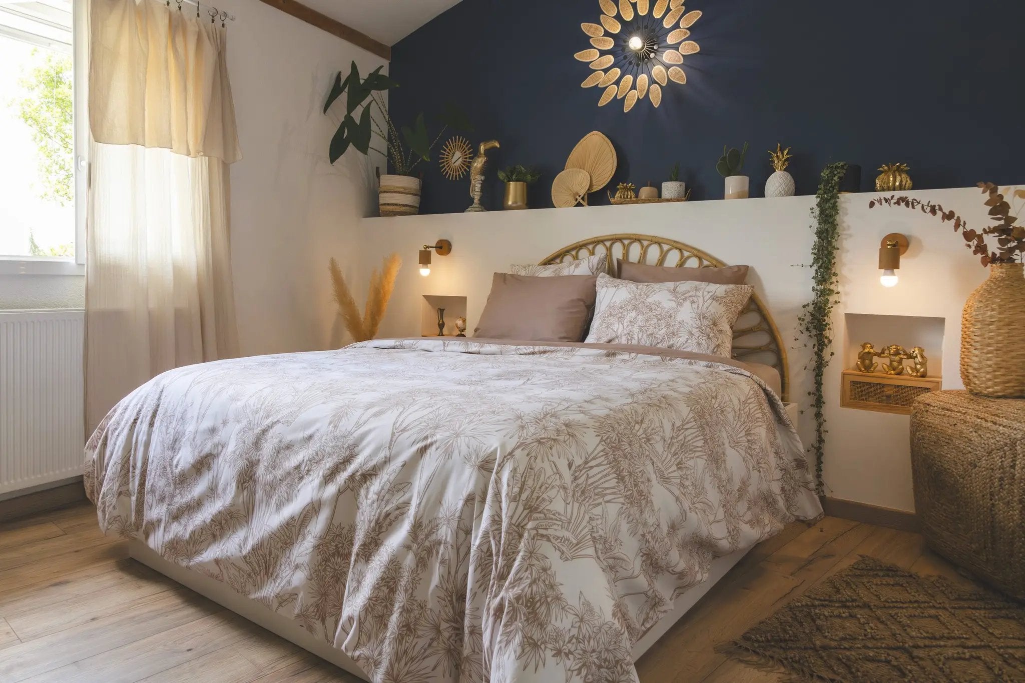 Housse de couette 140 x 200 cm Coton imprimé JAVA by L'effet papillon