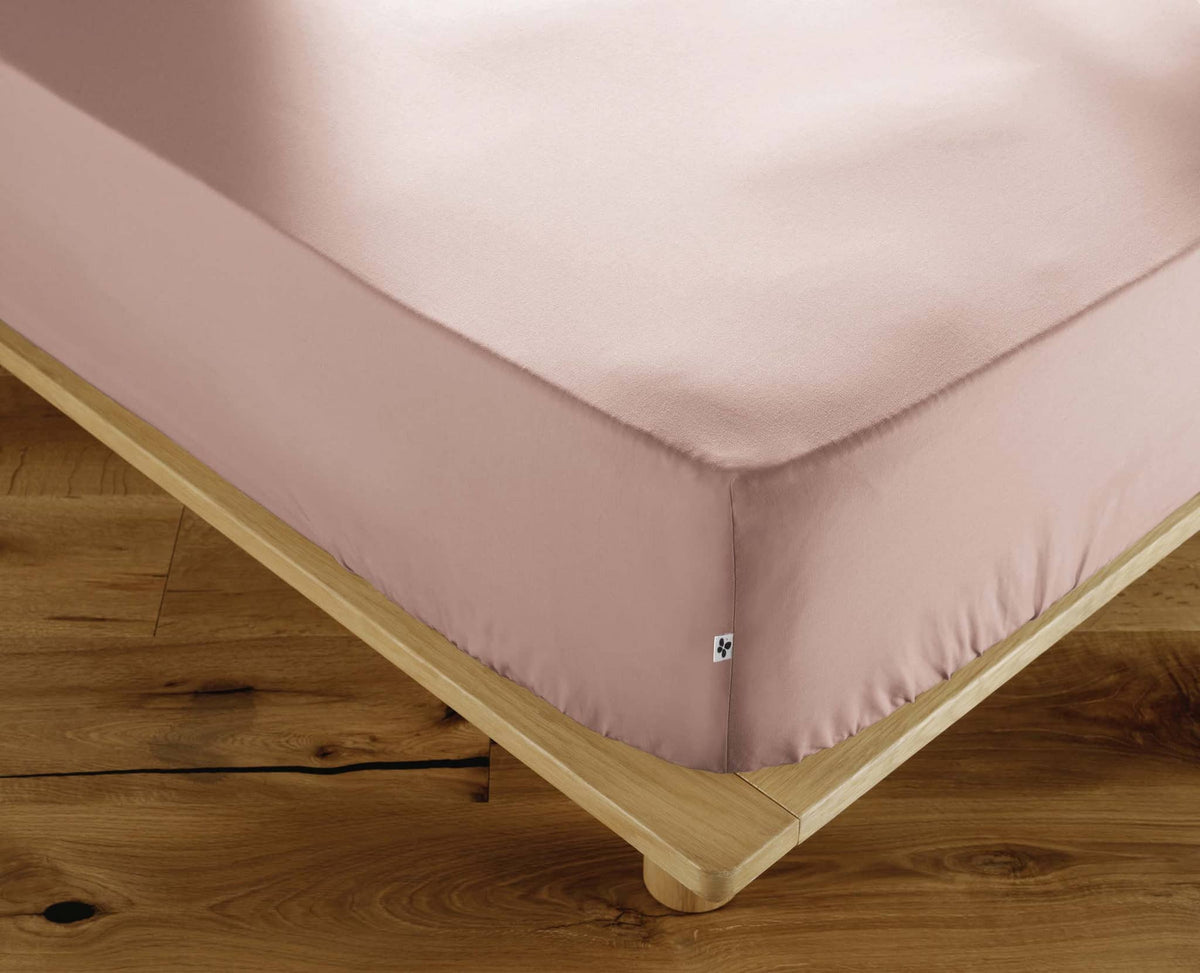 Drap housse Blush percale de coton Casa Plume