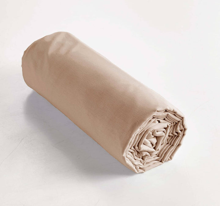 Drap housse Ficelle percale de coton Casa Plume