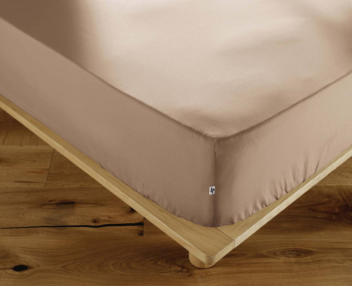 Drap housse Ficelle percale de coton Casa Plume