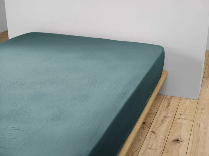 Drap housse Gaze de coton unie GAÏA Canard by L'effet papillon