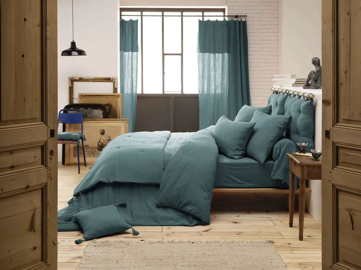 Drap housse Gaze de coton unie GAÏA Canard by L'effet papillon