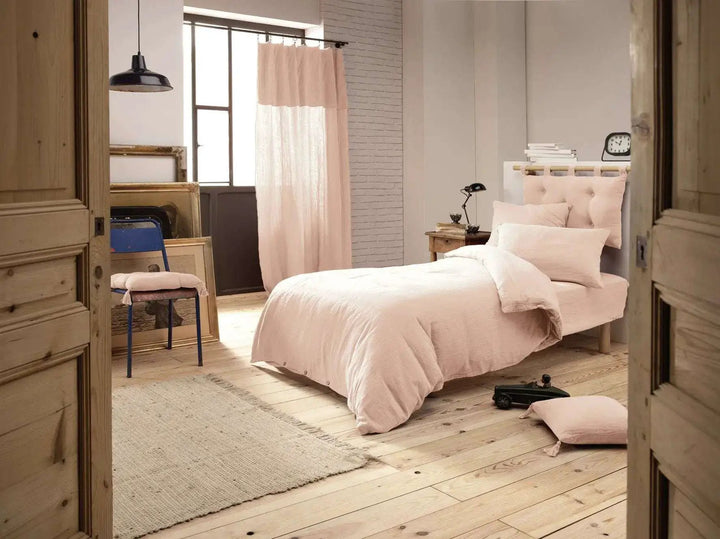 Housse de couette Gaze de coton unie GAÏA Guimauve by L'effet papillon