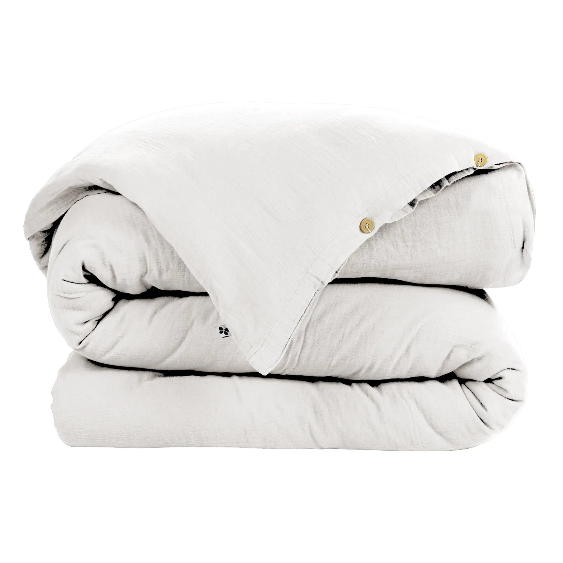 Housse de couette 140 x 200 cm Gaze de coton unie GAÏA Chantilly by L'effet papillon