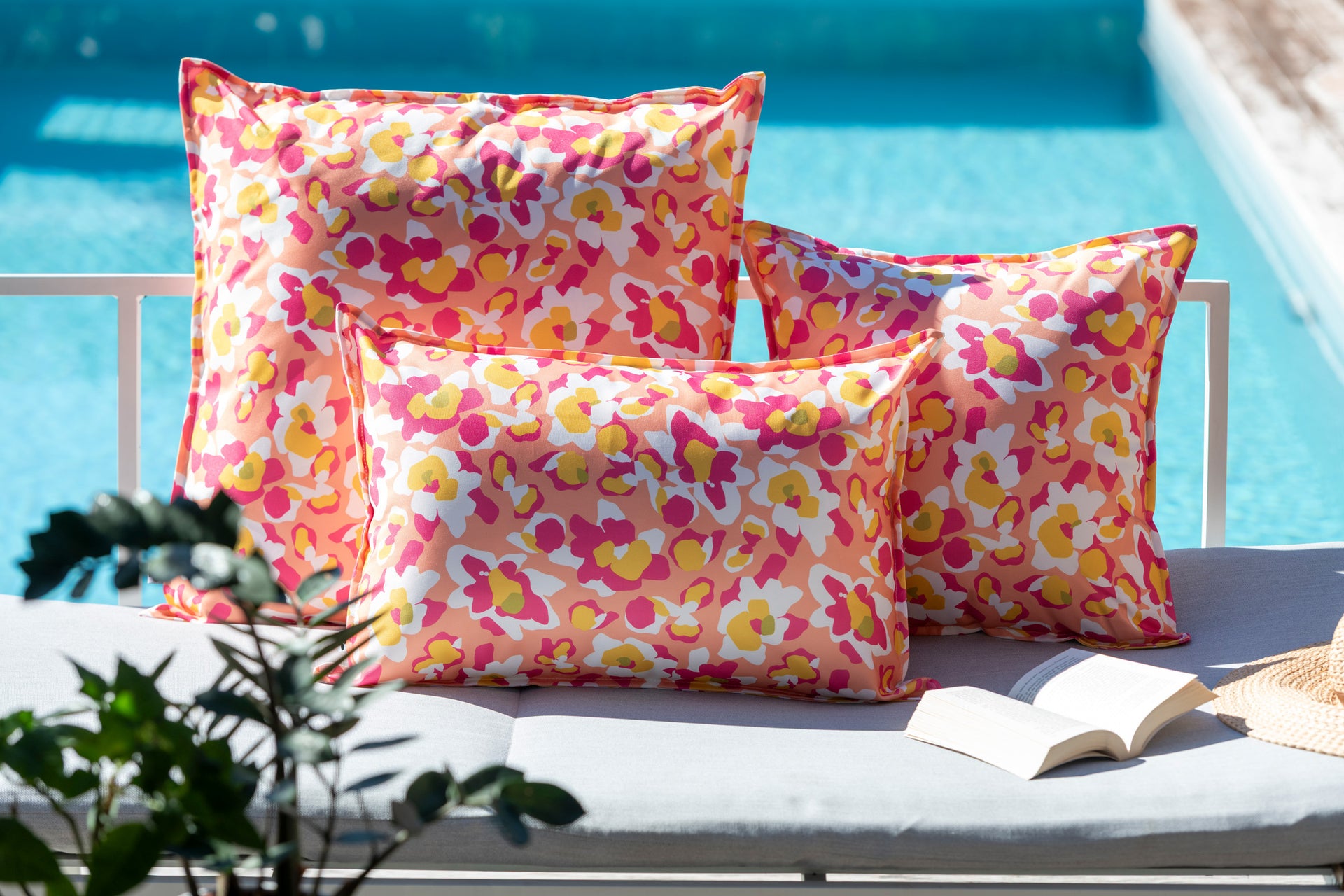 Housse de coussin Polyester imprimé + enduction PAOLA