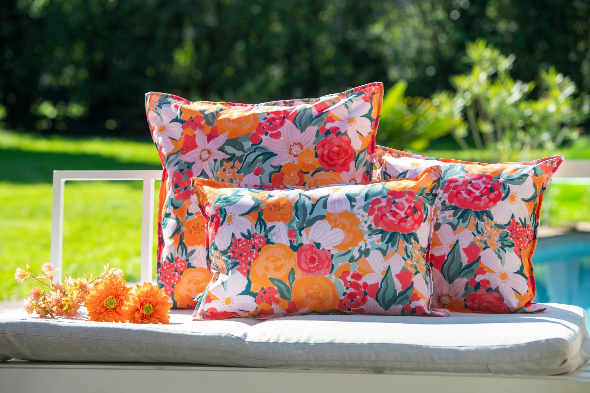 Housse de coussin 60 x 60 cm Polyester imprimé + enduction KIARA