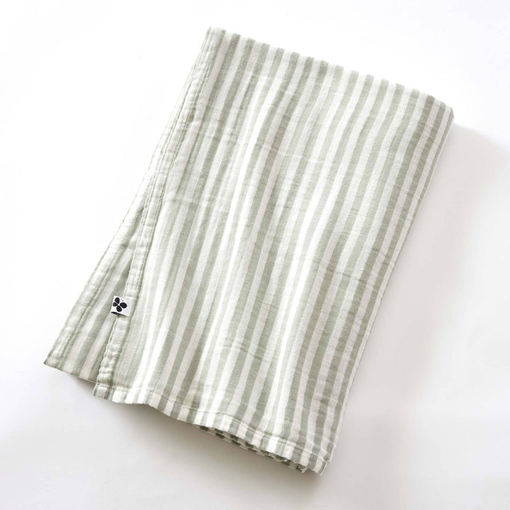 Nappe rectangle Eucalyptus double gaze de coton Casa Plume