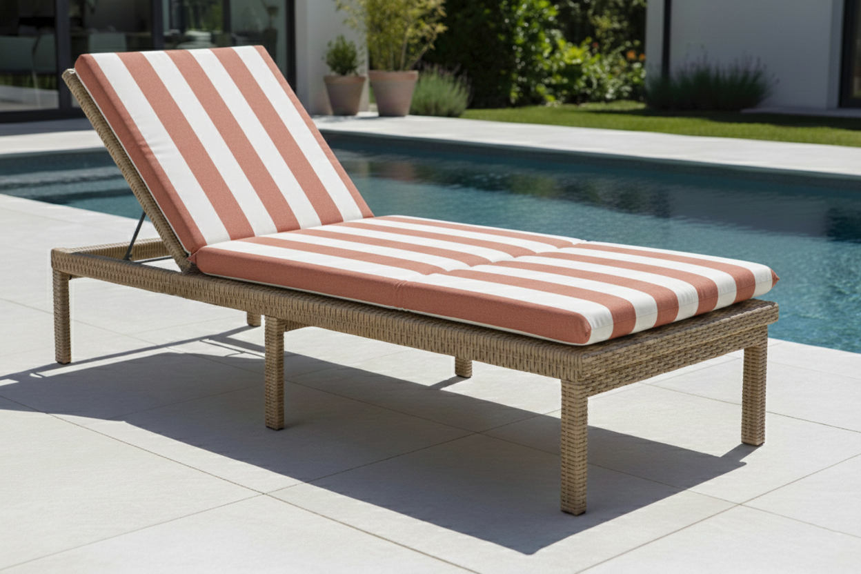 Housse de bain de soleil 70 x 190 cm Polypropylène NOA Brique