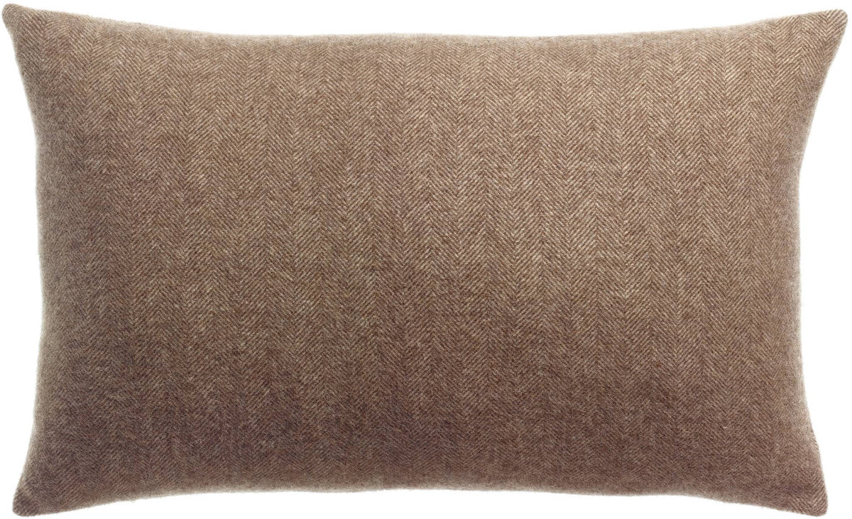 Coussin Carina laine mérinos Café 40x65 Casa Plume