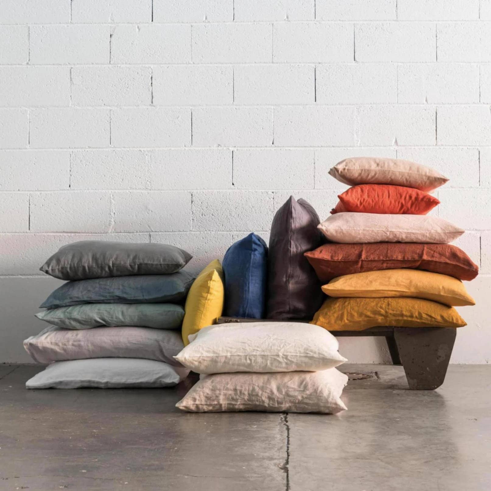Housse de couette Stonewashed Zeff - Ocre by Vivaraise