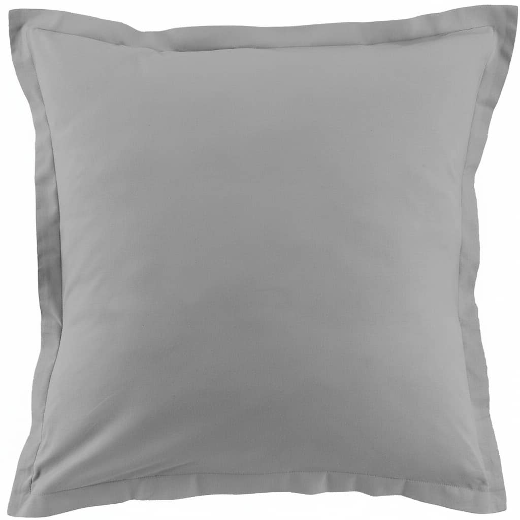 Lot de 2 taies d'oreiller 100% coton 57fils silver by BLANC PASSION