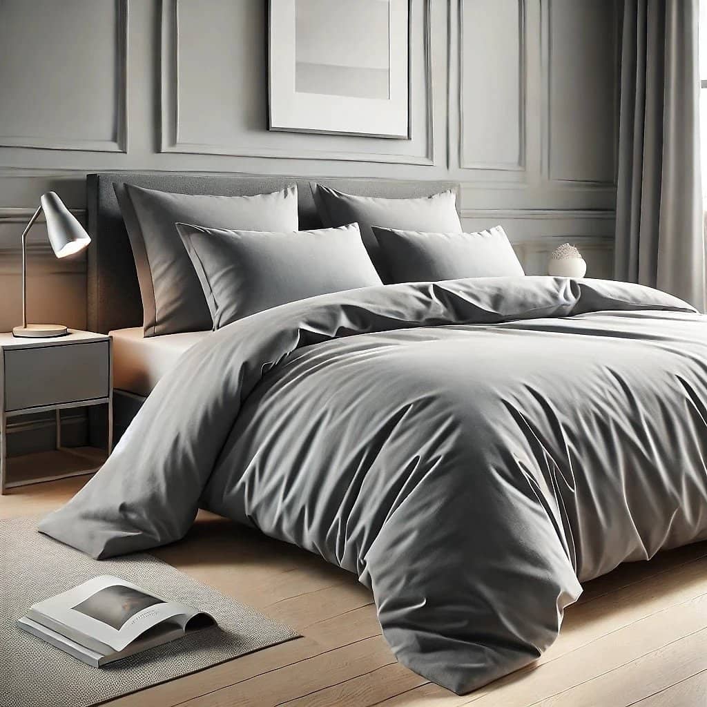 Lot de 2 taies d'oreiller 100% coton 57fils silver by BLANC PASSION