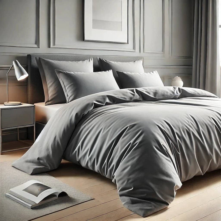 Lot de 2 taies d'oreiller 100% coton 57fils silver by BLANC PASSION