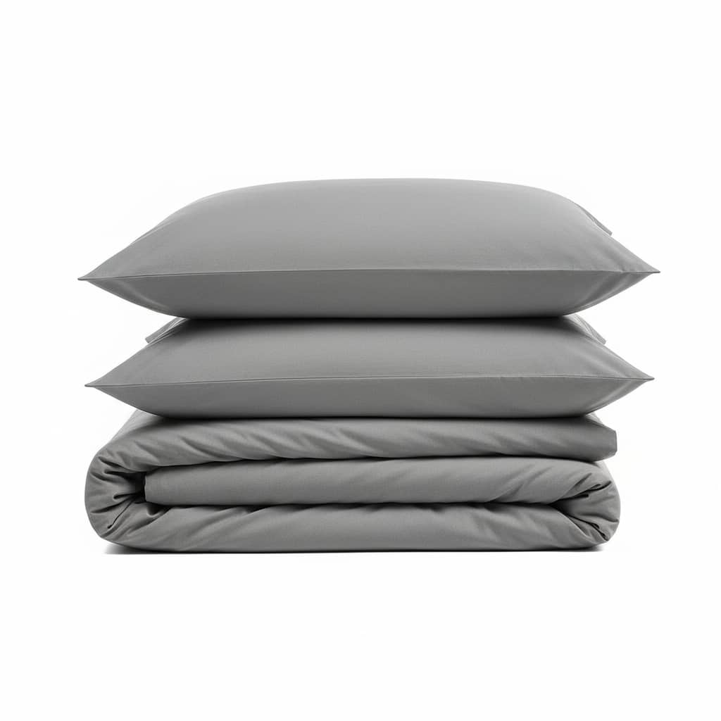 Parure housse de couette 3pcs 100% coton 57fils silver by BLANC PASSION