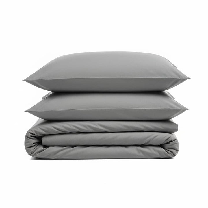 Parure housse de couette 3pcs 100% coton 57fils silver by BLANC PASSION