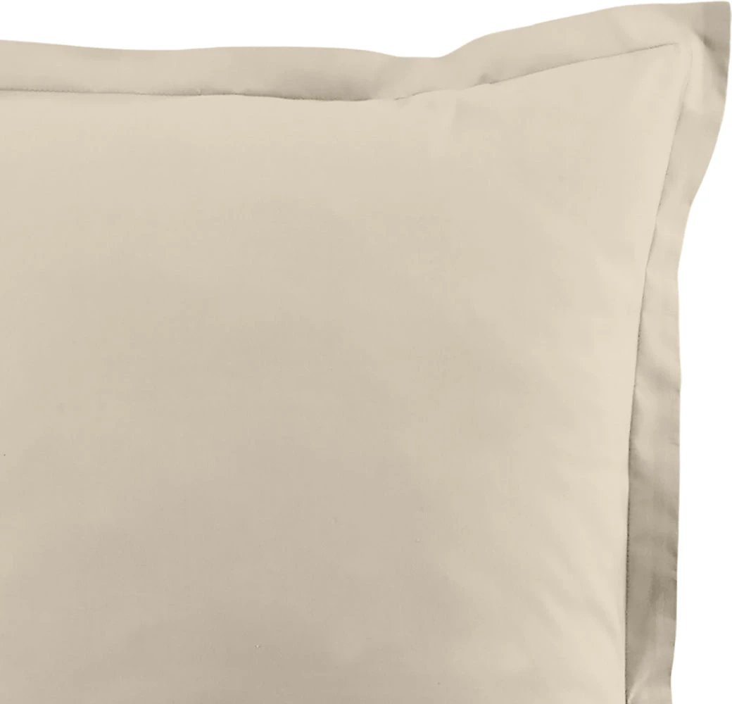 Lot de 2 taies d'oreiller 100% coton 57fils grege by BLANC PASSION