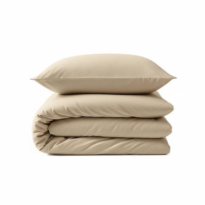 Parure housse de couette 2pcs 100% coton 57fils grege by BLANC PASSION