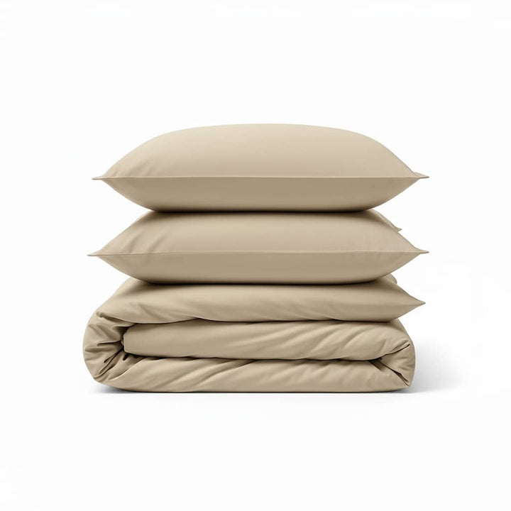 Parure housse de couette 3pcs 100% coton 57fils grege by BLANC PASSION