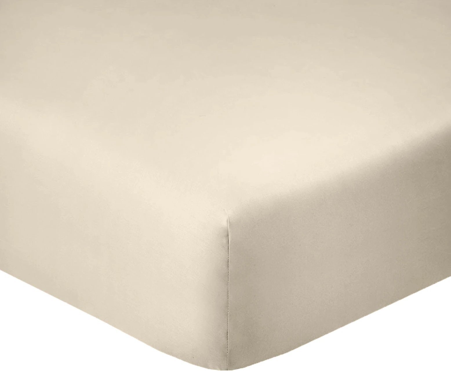 Drap housse bonnet 35cm 100% coton 57fils grege by BLANC PASSION