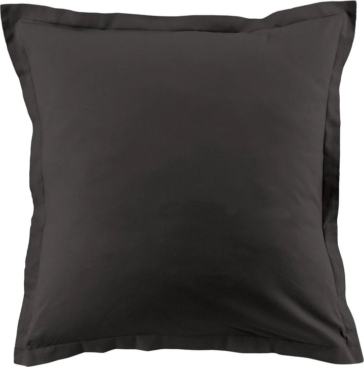 Lot de 2 taies d'oreiller 100% coton 57fils gris foncé by BLANC PASSION