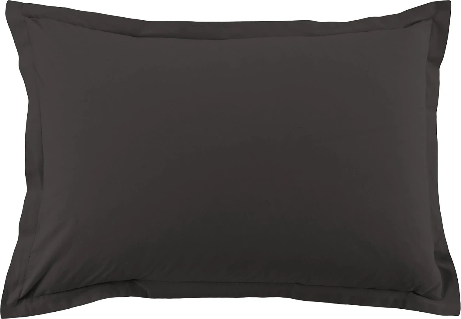 Lot de 2 taies d'oreiller 100% coton 57fils gris foncé by BLANC PASSION