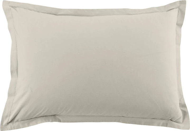 Lot de 2 taies d'oreiller 100% coton 57fils ivoire by BLANC PASSION