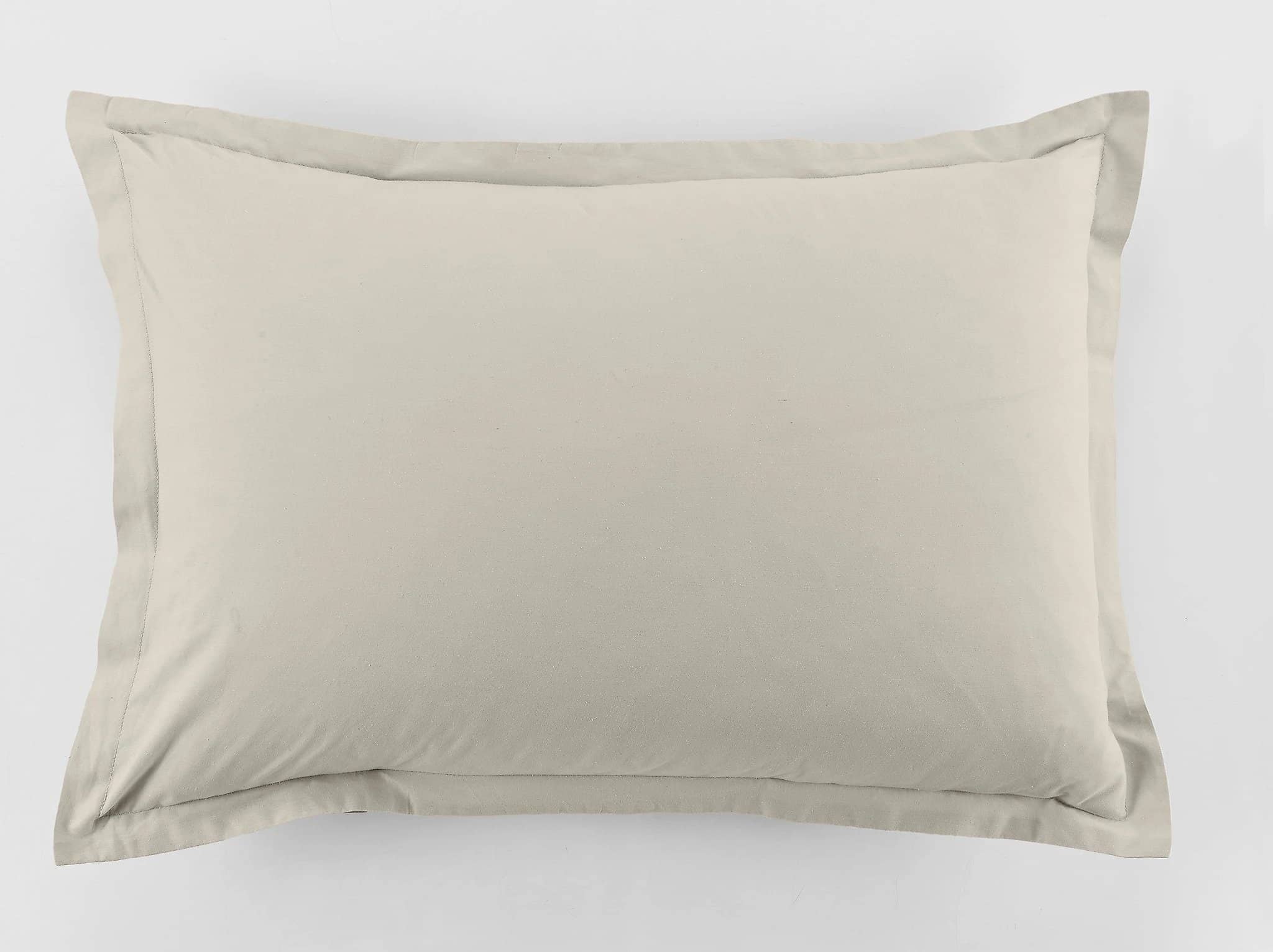 Lot de 2 taies d'oreiller 100% coton 57fils ivoire by BLANC PASSION