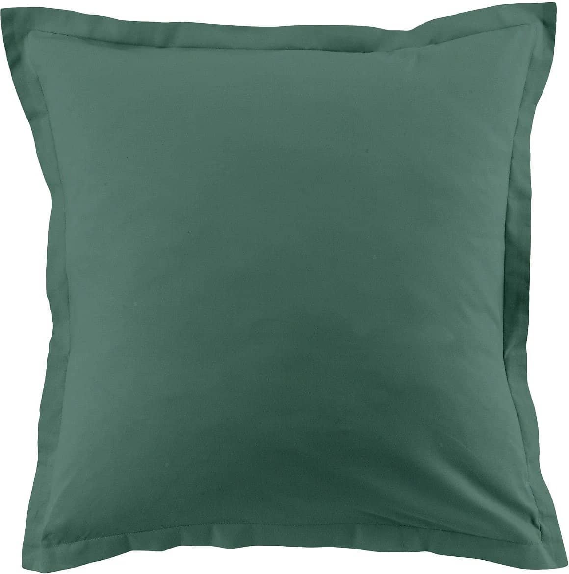 Lot de 2 taies d'oreiller 100% coton 57fils bleu canard by BLANC PASSION