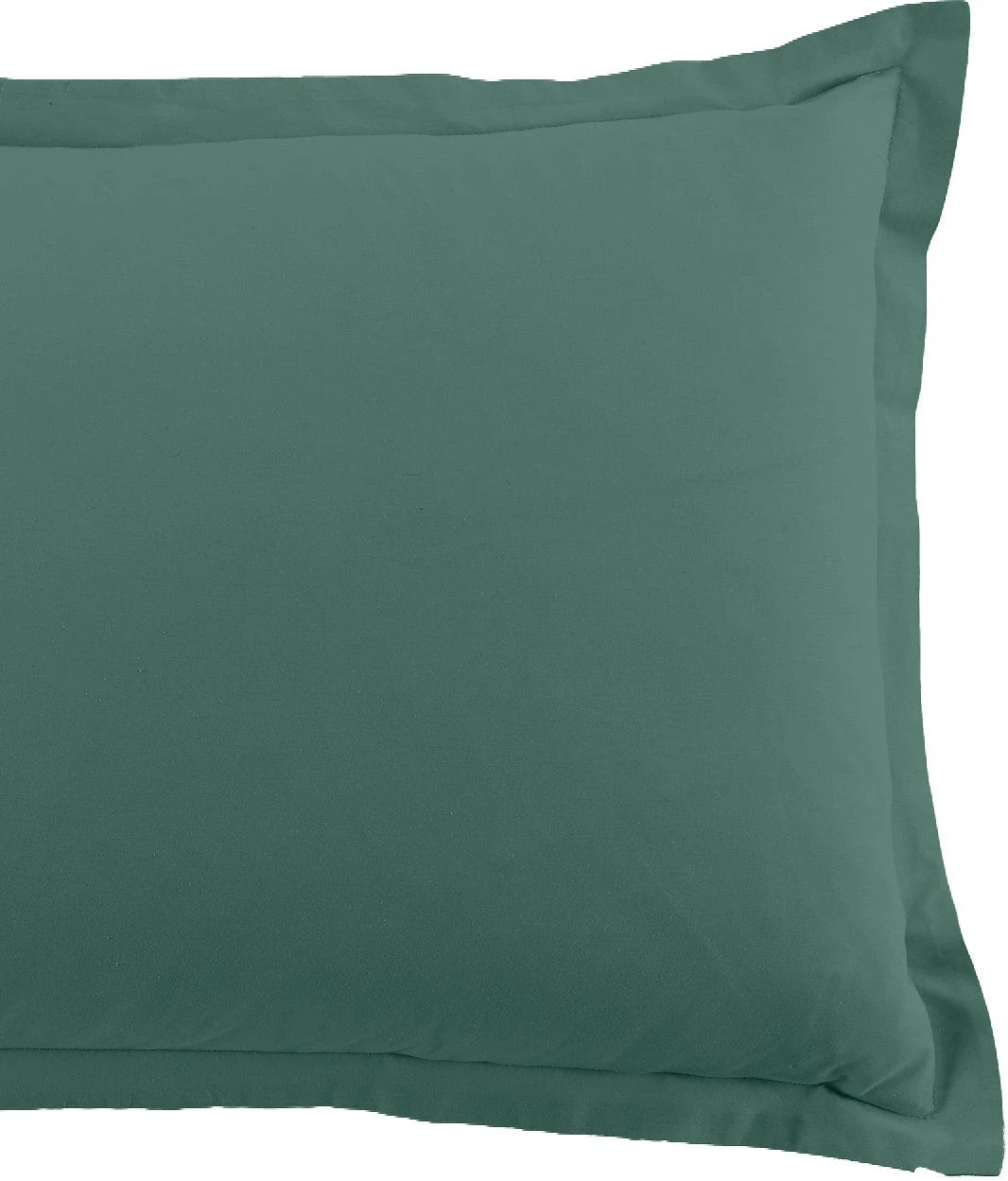 Lot de 2 taies d'oreiller 100% coton 57fils bleu canard by BLANC PASSION