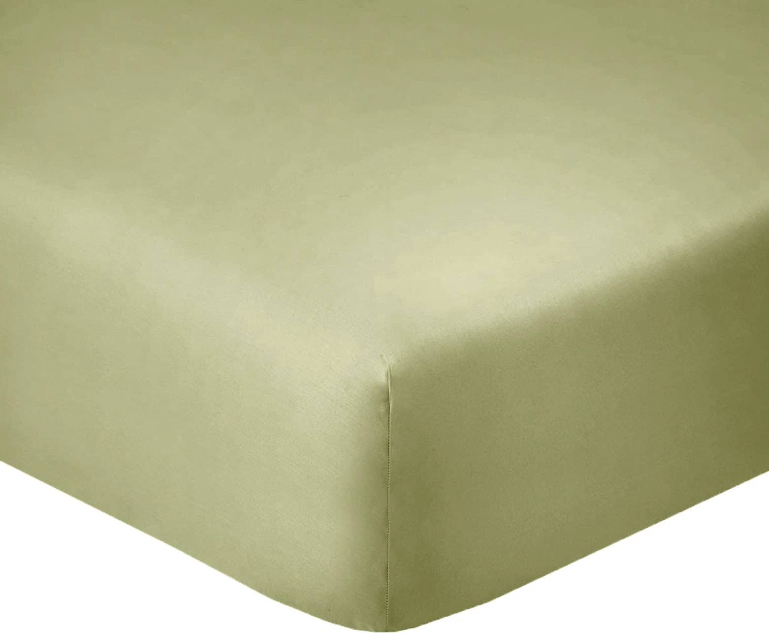 Drap housse bonnet 35cm 100% coton 57fils verveine by BLANC PASSION