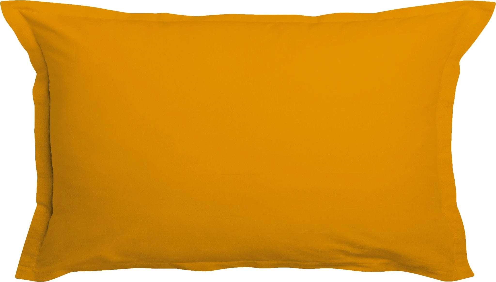 Lot de 2 taies 100% coton 57fils safran by BLANC PASSION