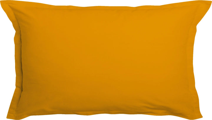 Lot de 2 taies 100% coton 57fils safran by BLANC PASSION