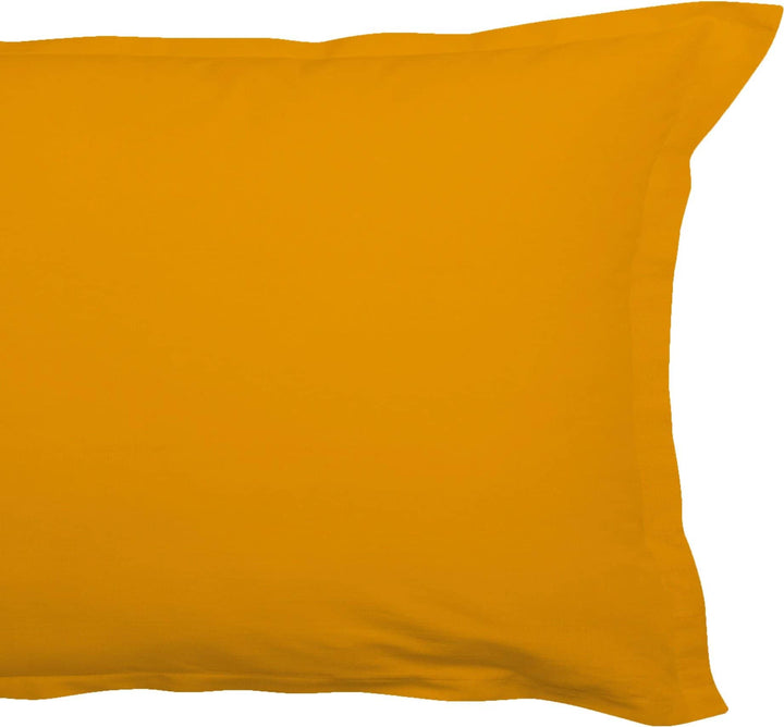 Lot de 2 taies 100% coton 57fils safran by BLANC PASSION