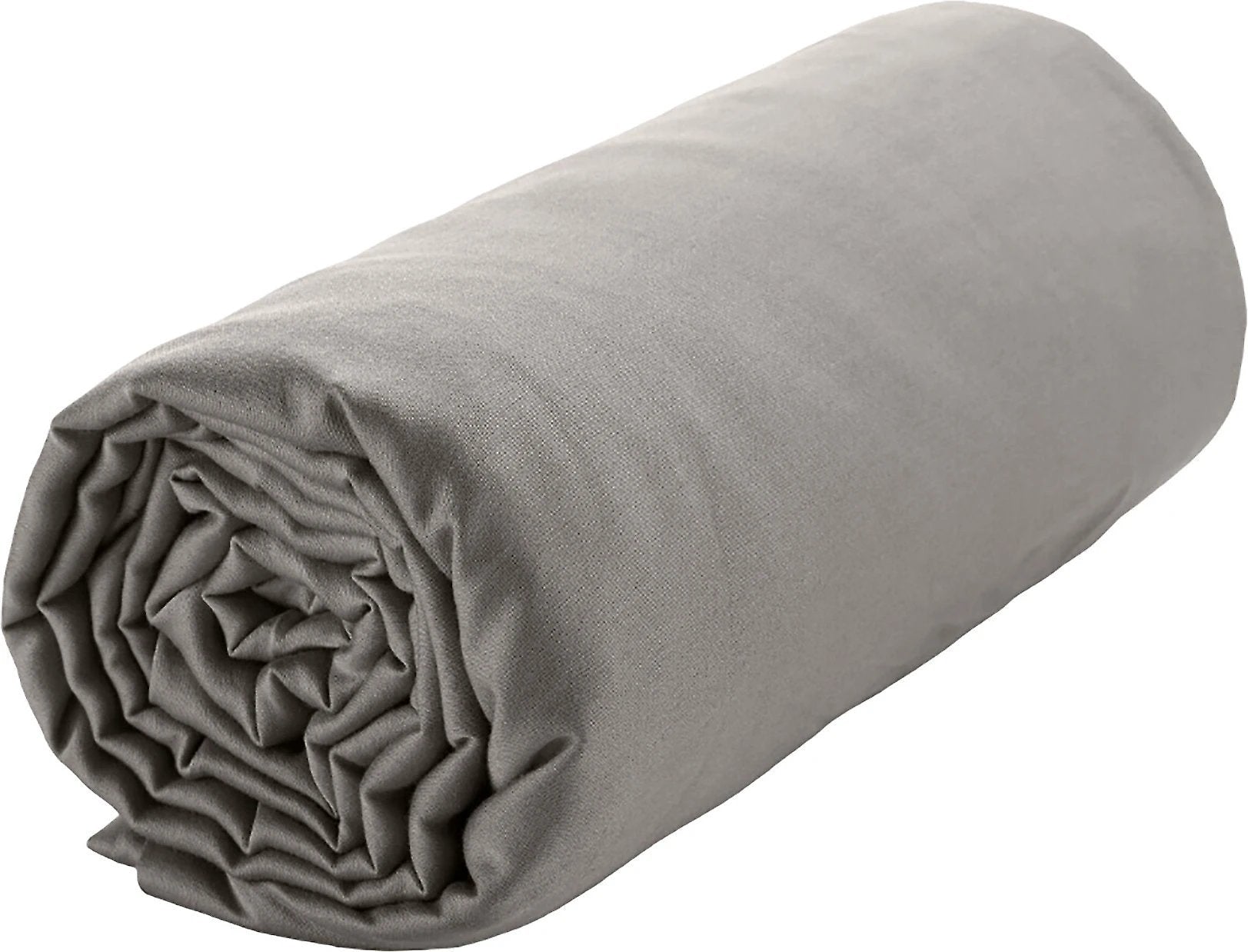 Drap housse bonnet:30cm 100% satin de coton 105 fils gris clair by Baton Rouge