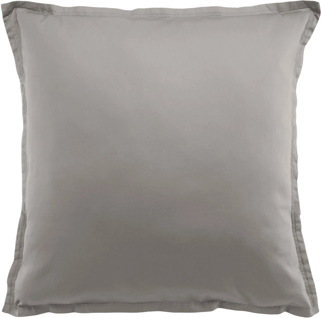 Taie d'oreiller 100% satin de coton 105 fils gris clair by Baton Rouge