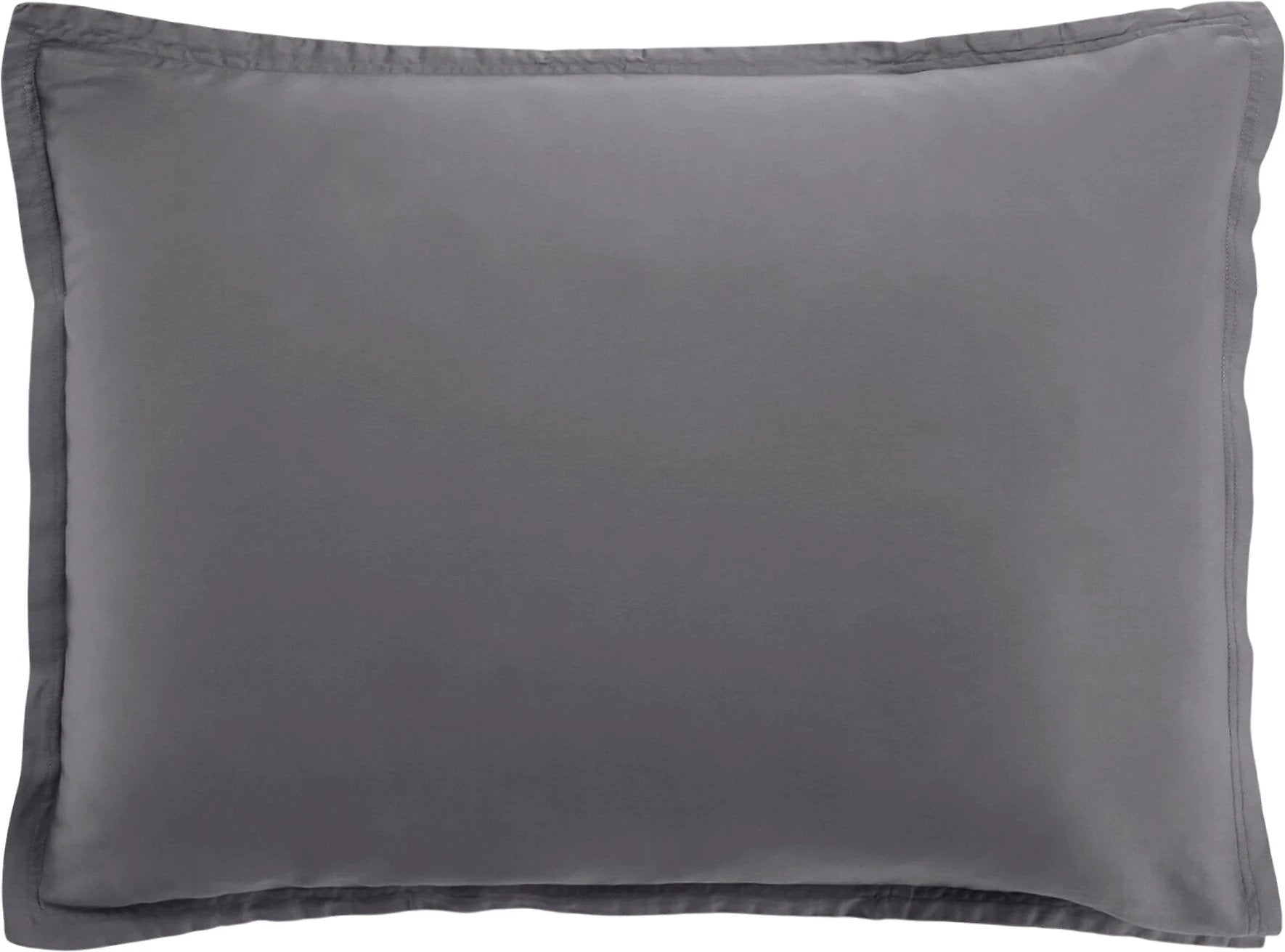 Taie d'oreiller 100% satin de coton 105 fils gris fonce by Baton Rouge