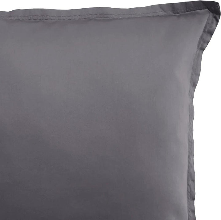 Taie d'oreiller 100% satin de coton 105 fils gris fonce by Baton Rouge