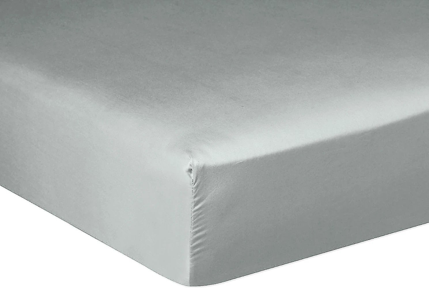 Drap housse bonnet:30cm 100% satin de coton 105 fils celadon by Baton Rouge