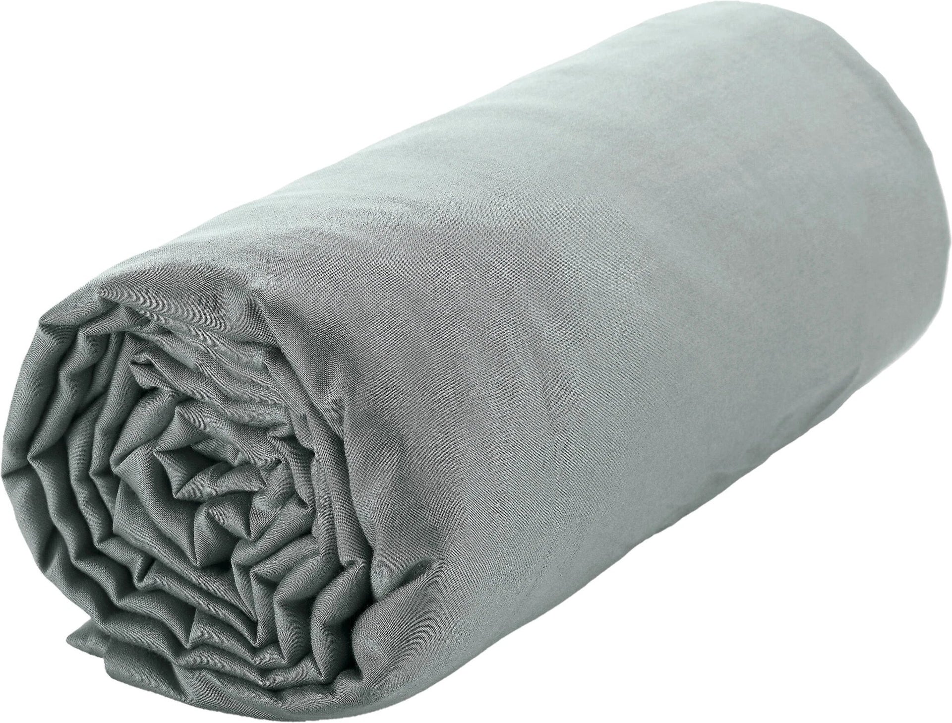 Drap housse bonnet:30cm 100% satin de coton 105 fils celadon by Baton Rouge