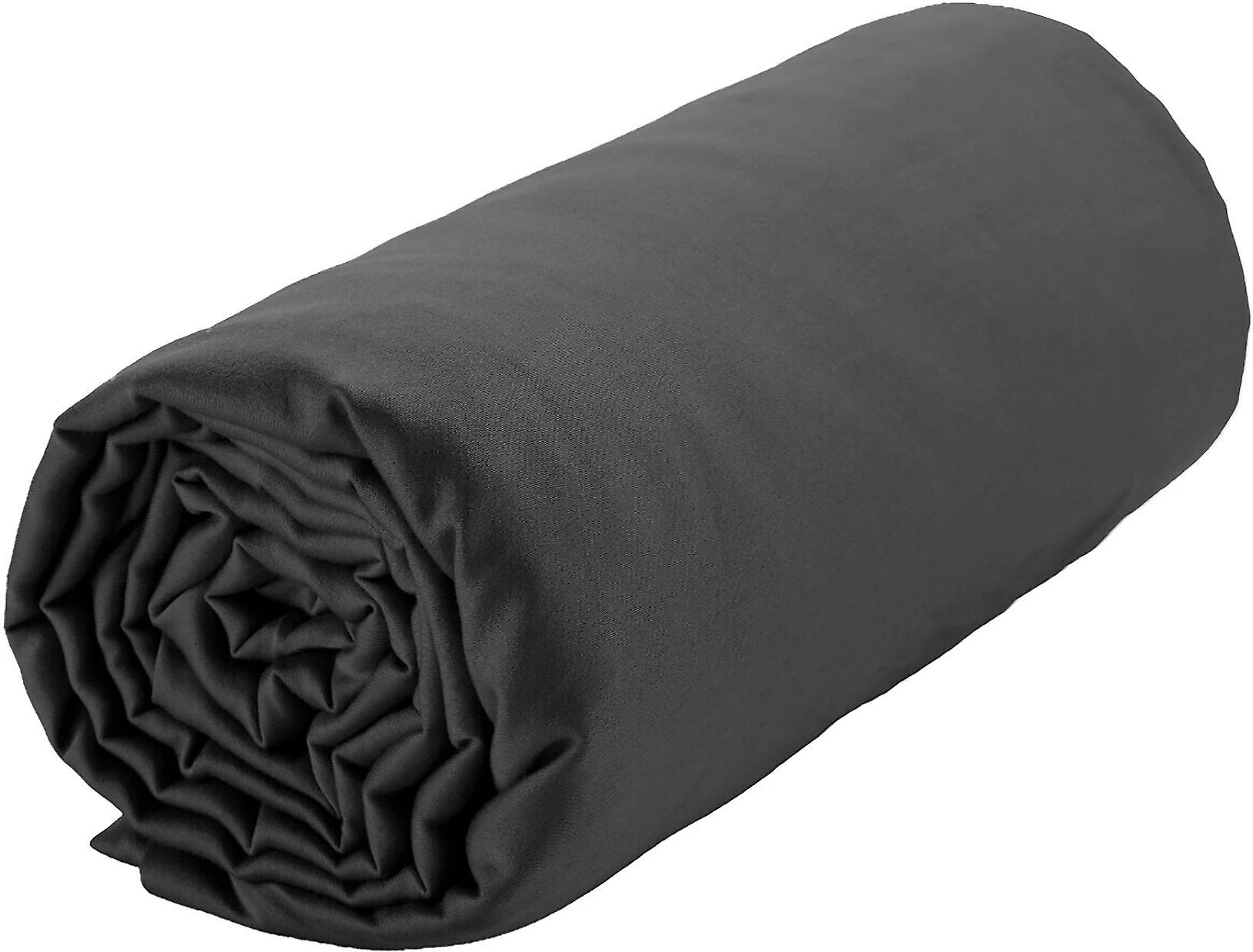 Drap housse bonnet:30cm 100% satin de coton 105 fils noir by Baton Rouge