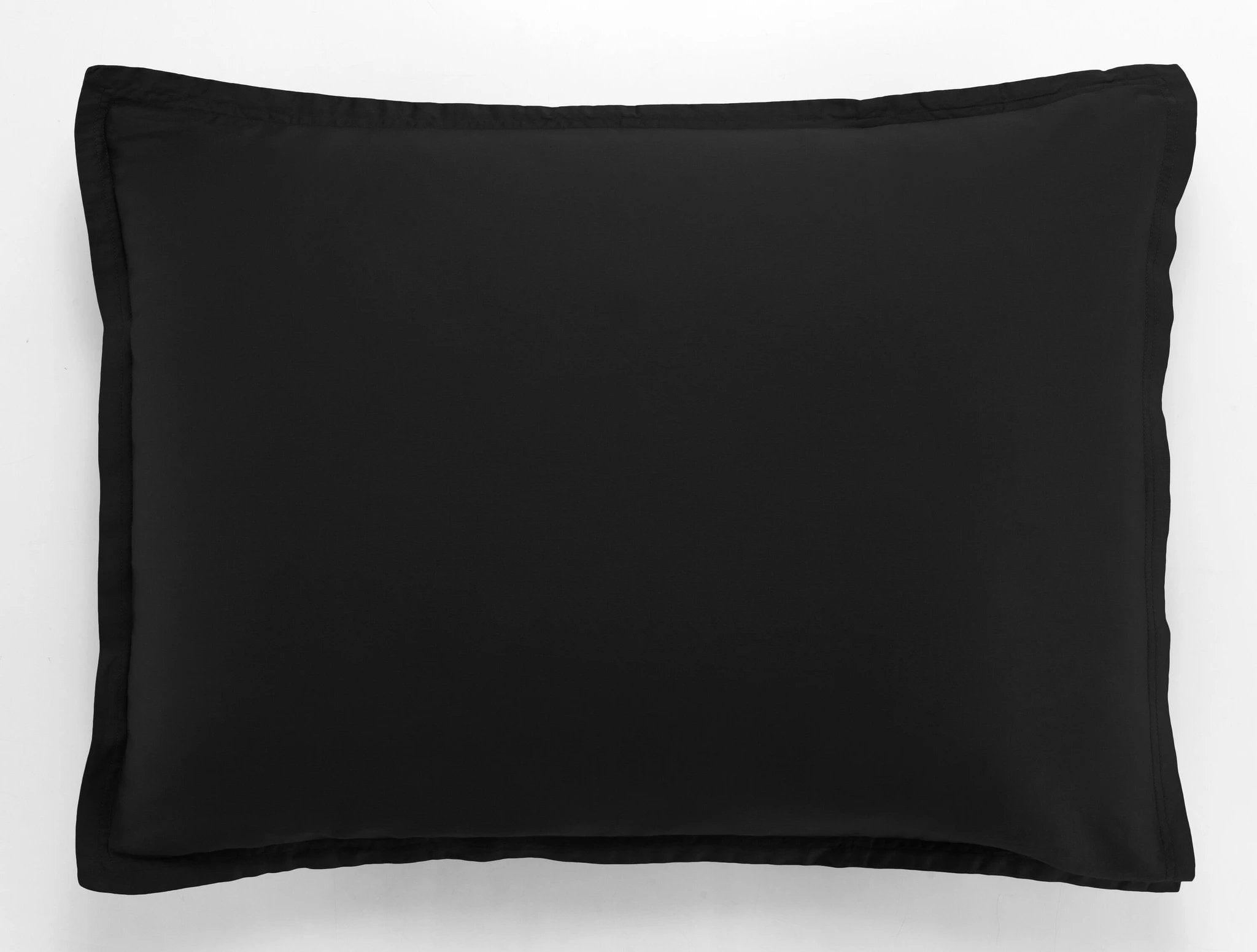 Taie d'oreiller 100% satin de coton 105 fils noir by Baton Rouge