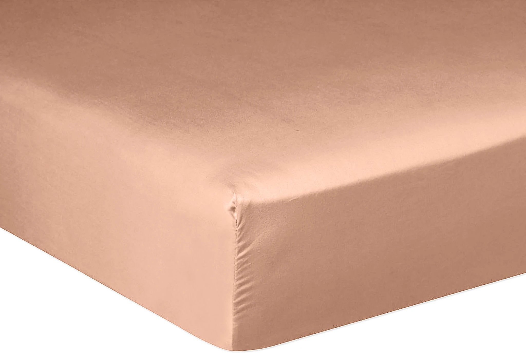 Drap housse bonnet:30cm 100% satin de coton 105 fils rose by Baton Rouge
