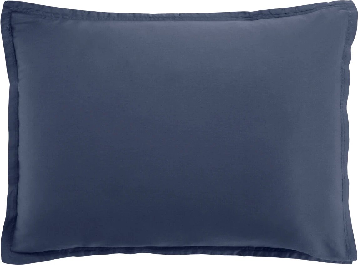 Taie d'oreiller 100% satin de coton 105 fils bleu marine by Baton Rouge