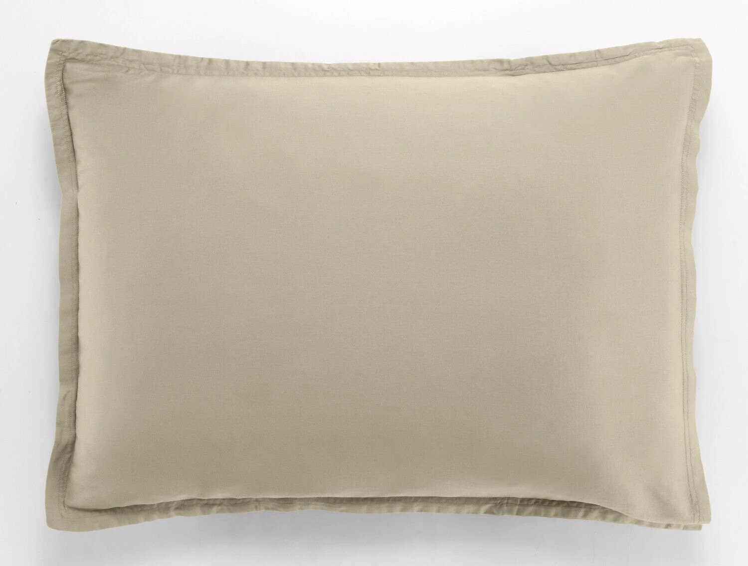 Taie d'oreiller 100% satin de coton 105 fils beige by Baton Rouge